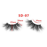 25mm 5D Cross Thick Mink Hair False Eyelashes #34-36