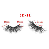 25mm 5D Cross Thick Mink Hair False Eyelashes #34-36