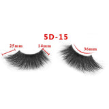 25mm 5D Cross Thick Mink Hair False Eyelashes #34-36