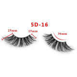 25mm 5D Cross Thick Mink Hair False Eyelashes #34-36