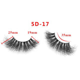 25mm 5D Cross Thick Mink Hair False Eyelashes #34-36