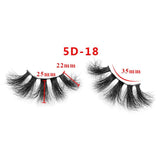 25mm 5D Cross Thick Mink Hair False Eyelashes #34-36