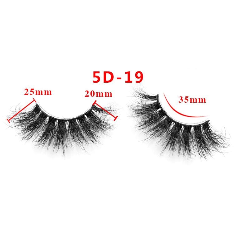 25mm 5D Cross Thick Mink Hair False Eyelashes #34-36