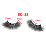 25mm 5D Cross Thick Mink Hair False Eyelashes #34-36