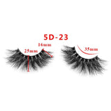25mm 5D Cross Thick Mink Hair False Eyelashes #34-36