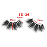25mm 5D Cross Thick Mink Hair False Eyelashes #34-36