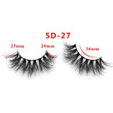 25mm 5D Cross Thick Mink Hair False Eyelashes #34-36