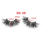 25mm 5D Cross Thick Mink Hair False Eyelashes #34-36
