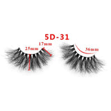 25mm 5D Cross Thick Mink Hair False Eyelashes #34-36