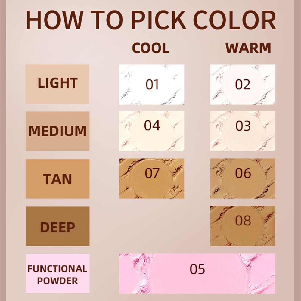 8 Colors Long-Lasting Waterproof and Sweatproof Matte Loose Powder