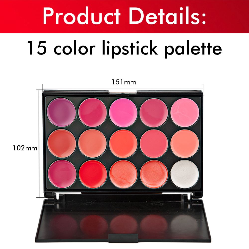 15 Color Lipstick Palette