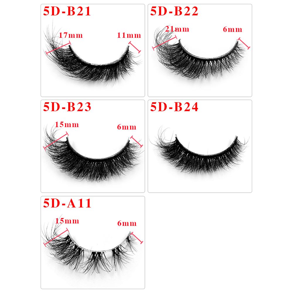 10 Pairs Of 5d Chemical Fiber Eyelashes Fluffy And Messy