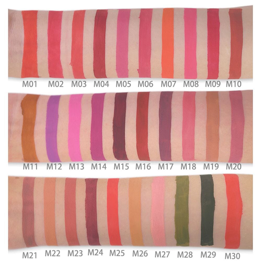 63 Farben, matter, nicht haftender flüssiger Lippenstift Nr. 34–63