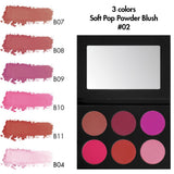 3 Colors Soft Pop Powder Blush【30-100-200PCS Free Shipping & Free Print Logo】