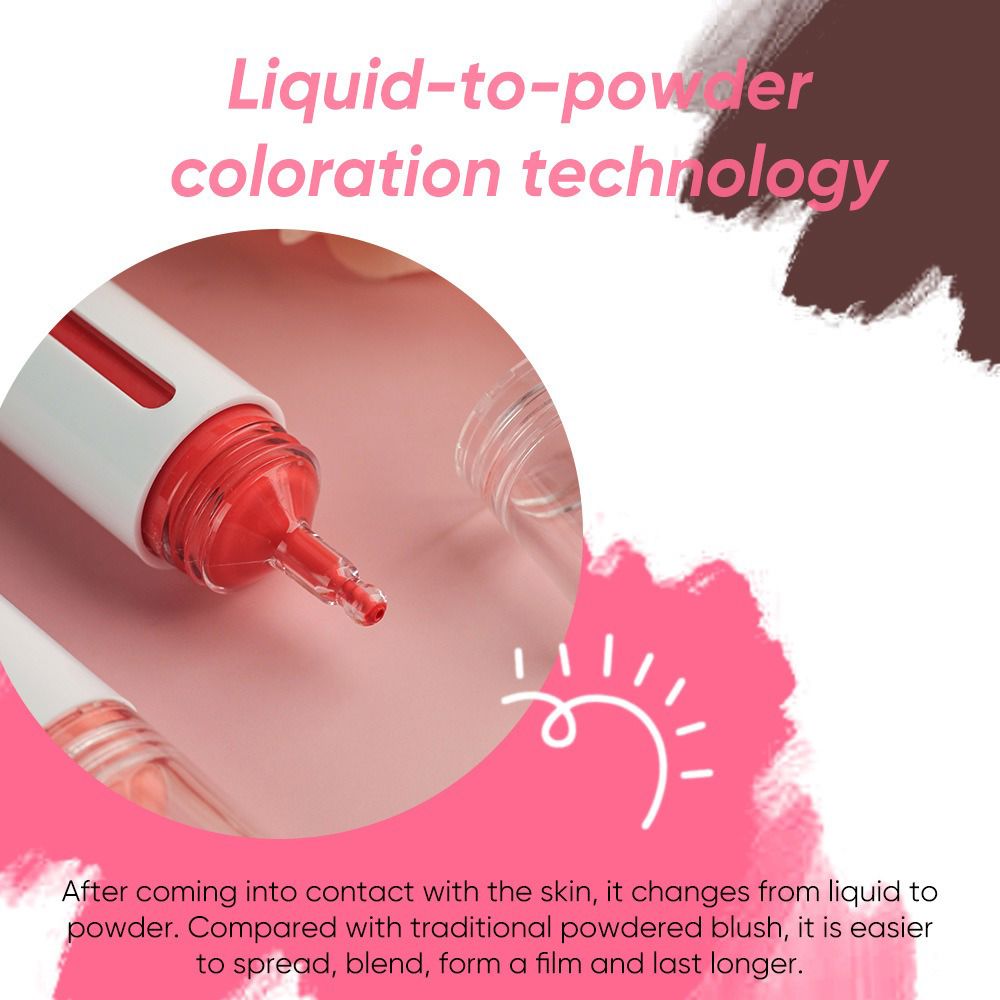 4-color Press-on Matte Liquid Blush