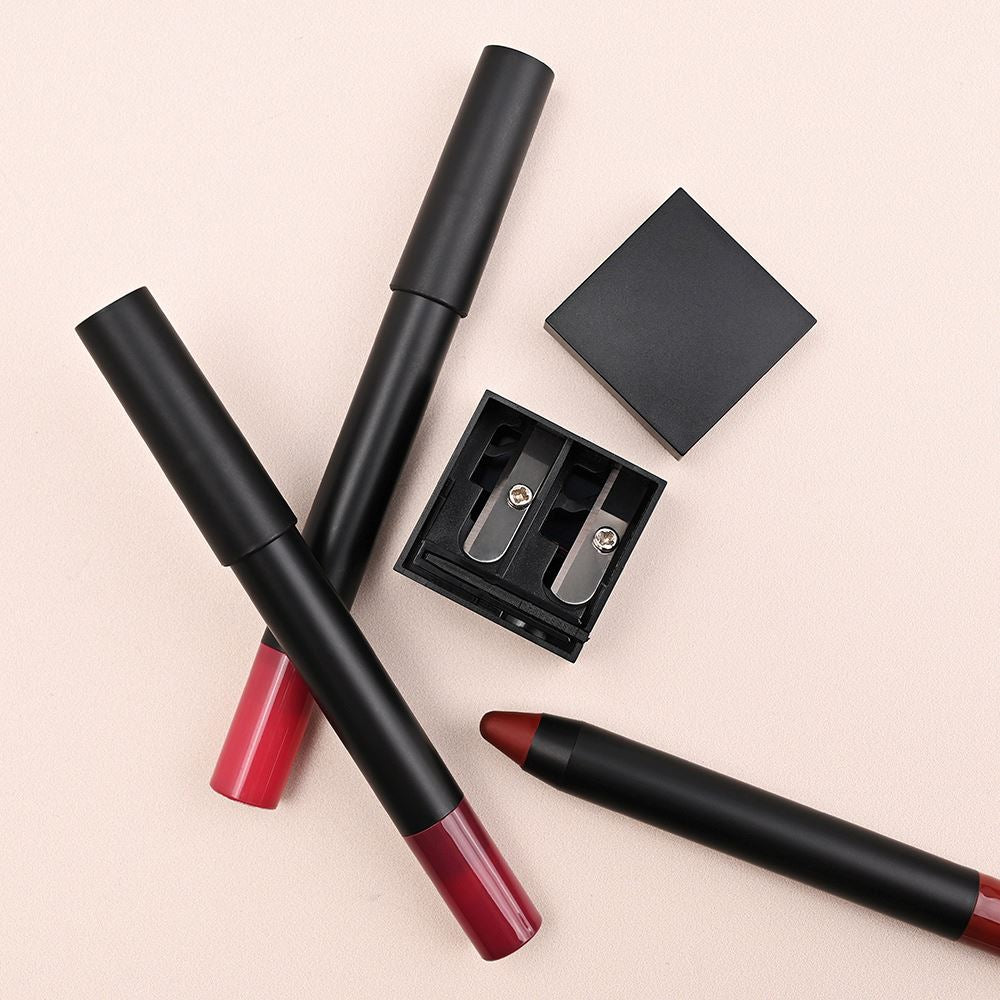 9 Colors Waterproof Lip Liner With Sharpener
