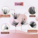 10 Rows Of Thick And Curled Diy Eyelashes 8mm-16mm