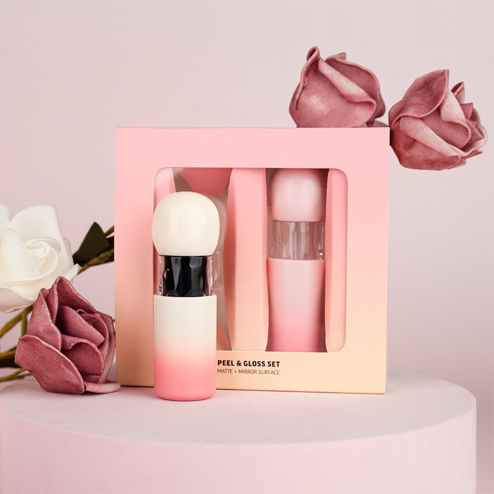 2-pack Transparent Lip Oil + Matte Tear-off Liquid Lipstick