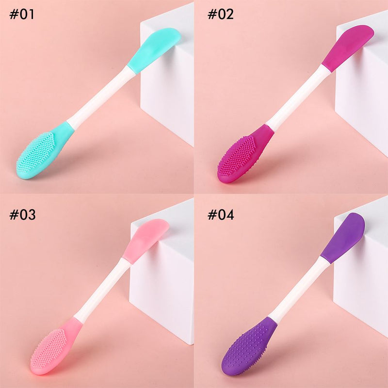 4 Farben Silikonfilm-Pflegestab Weiche Kopfmassagebürste
