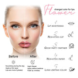 6 Colors Gold Foil Small Flower Color Changing Moisturizing Lipstick