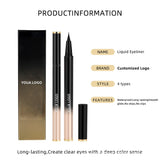 4 Colors Long-lasting Waterproof And Sweat-proof Black Liquid Eyeliner