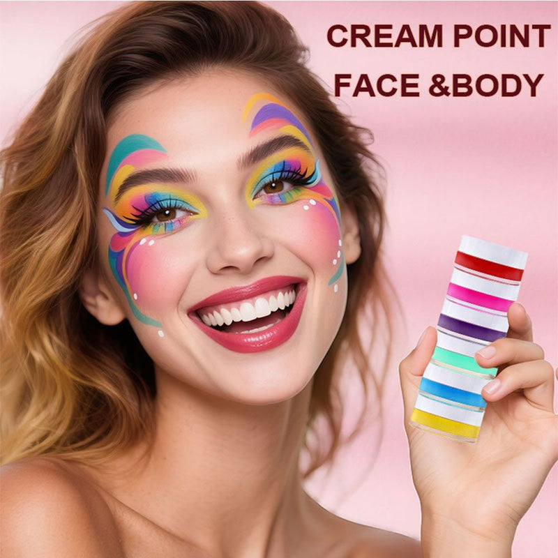 12 Colors Of Matte Cream Paint For Face And Body