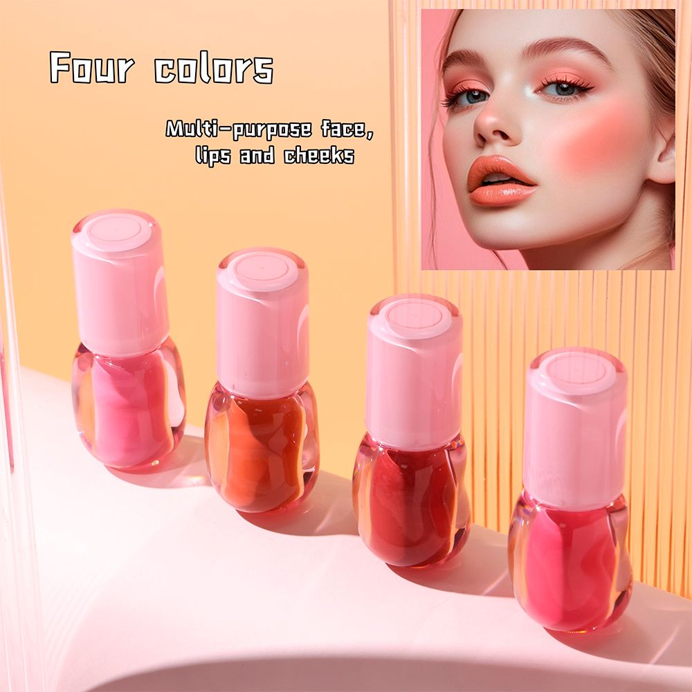 4 Colors Eye/Lip/Cheek 3-in-1 Rouge Liquid Blush