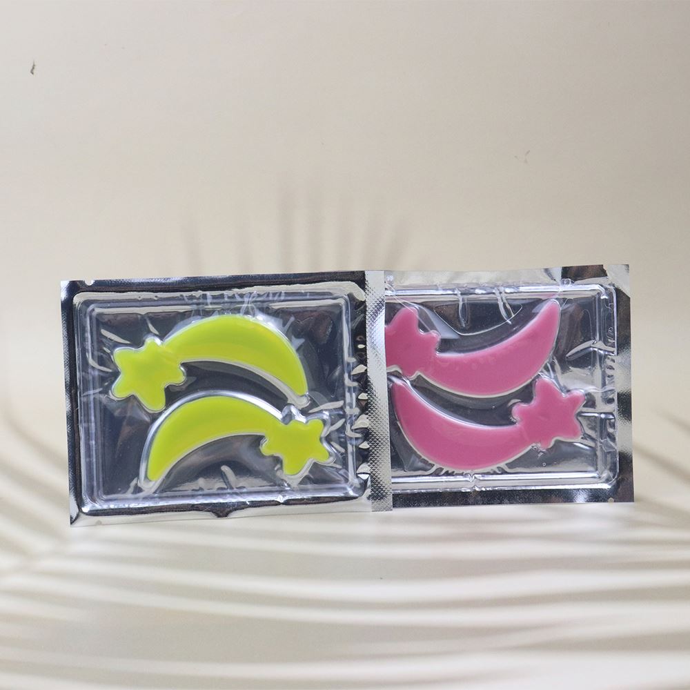 Mascarilla de hidrogel para ojos con 12 colores de estrellas para reducir las arrugas y las ojeras.