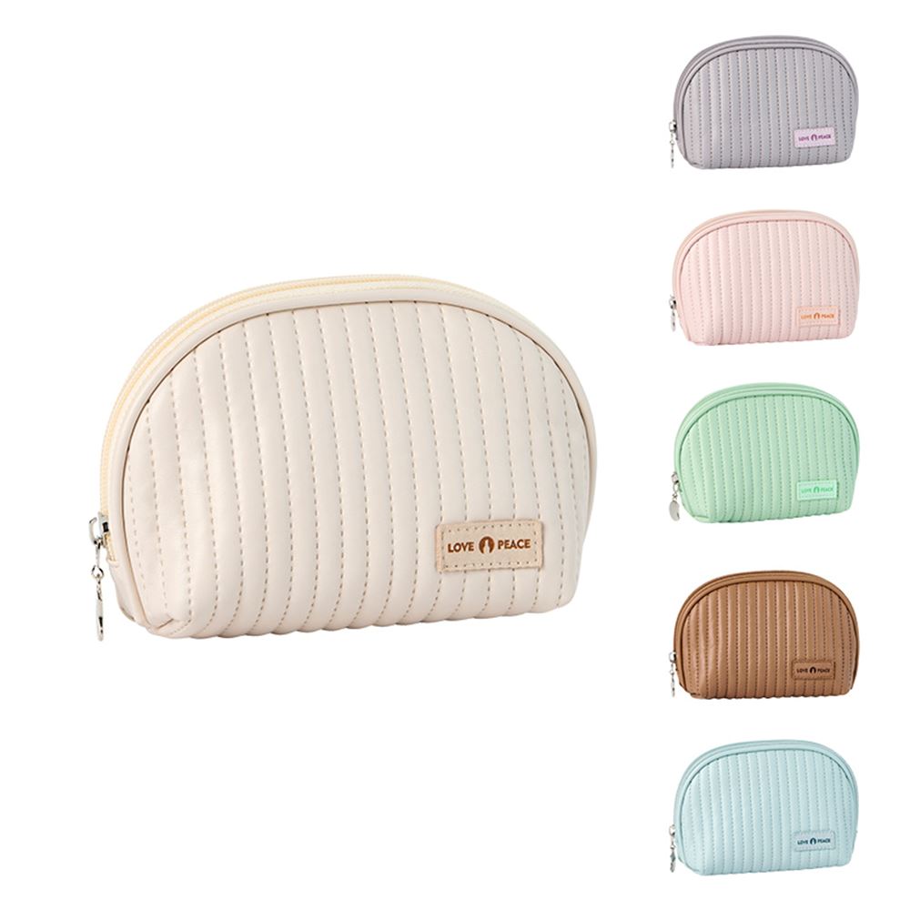 Mini bolsa de cosméticos semicircular para tartas de 6 colores