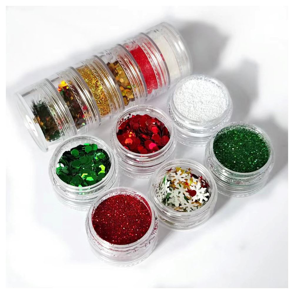 4 Colors Christmas Themed Glitter Patches