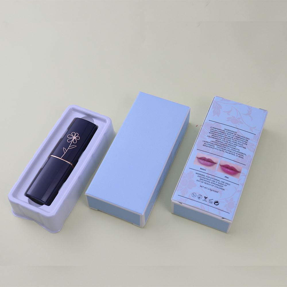 6 Colors Gold Foil Small Flower Color Changing Moisturizing Lipstick