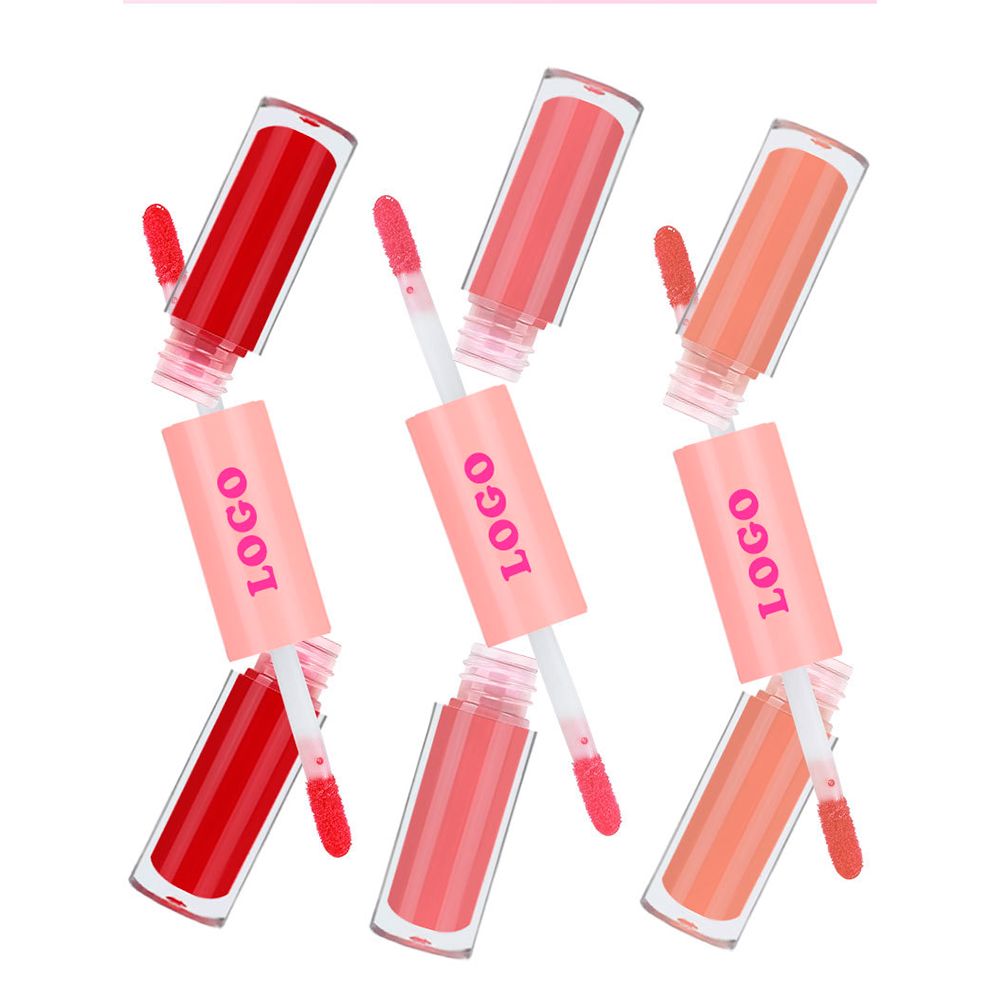 12 Colors 2 In 1 Moisturizing Mirror Lip Glaze Matte Non-stick Liquid Lipstick
