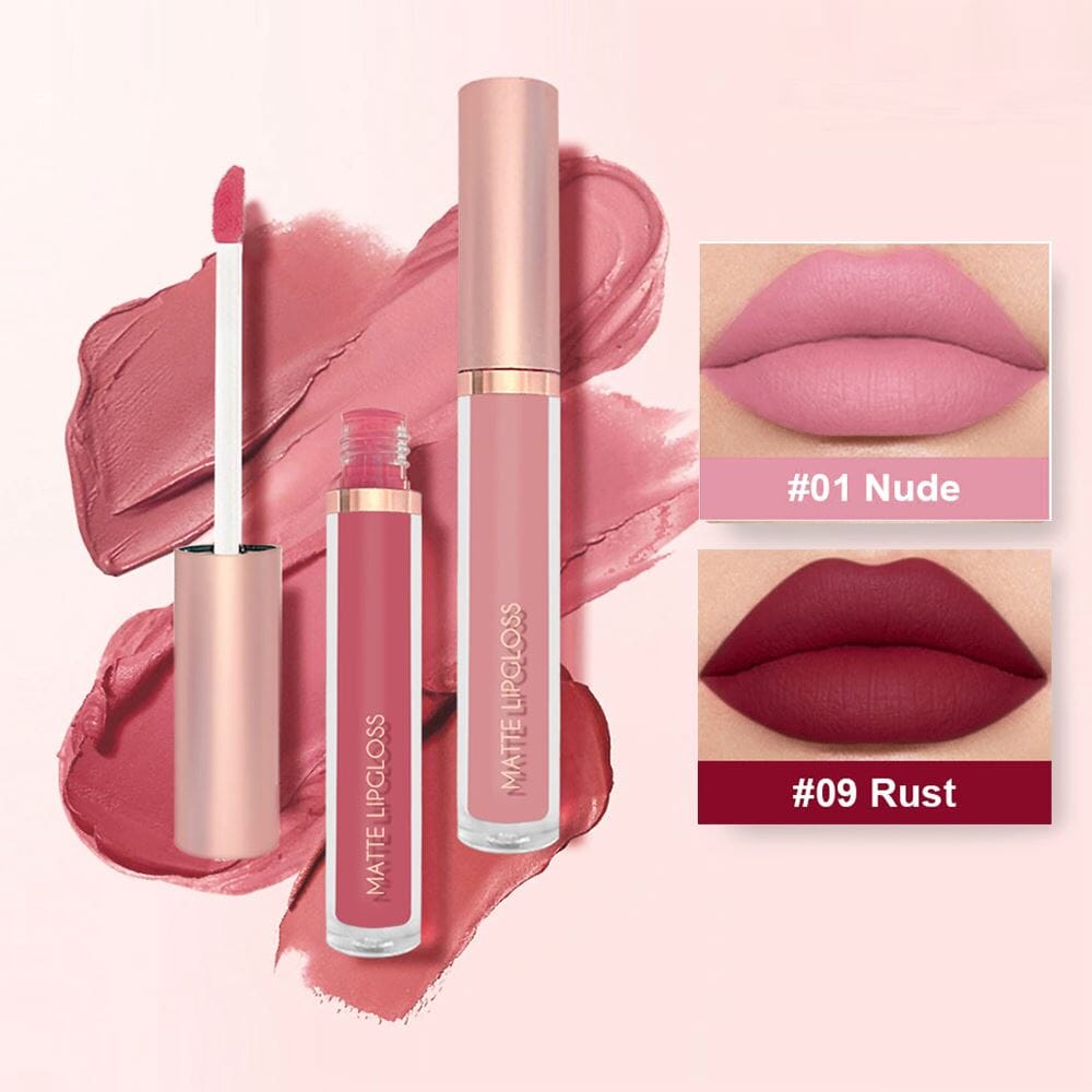 12 colors nude matte lip gloss 【30PCS Free Shipping & Free Print Logo】