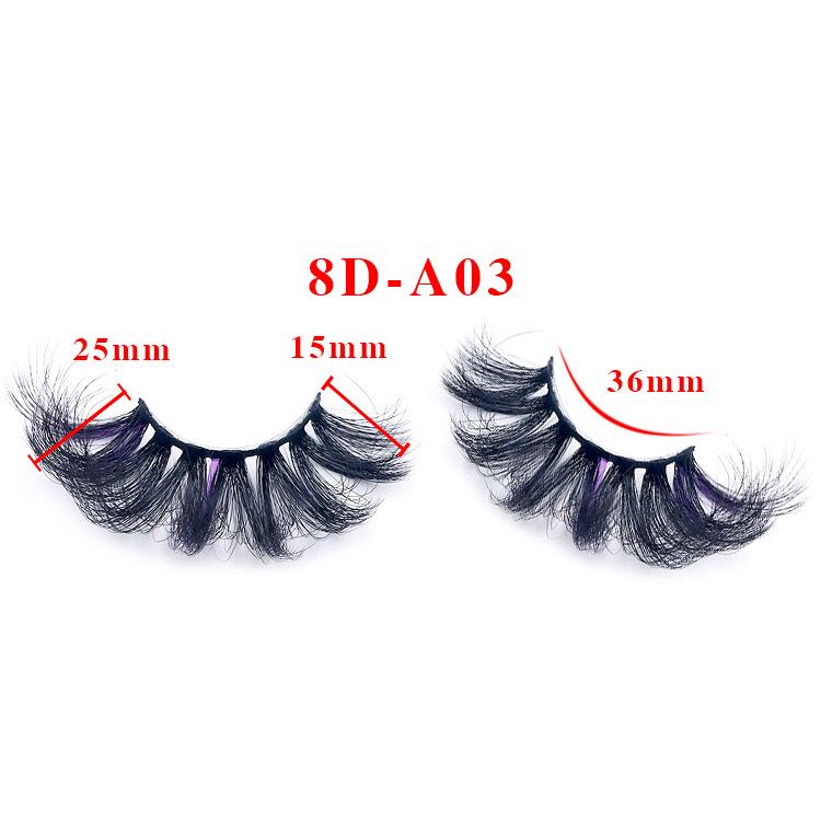 25mm fried hair colorful fluffy exaggerated imitation mink false eyelashes