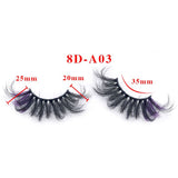 8D Eye End Colorful Fried Hair Thick Exaggerated False Eyelashes