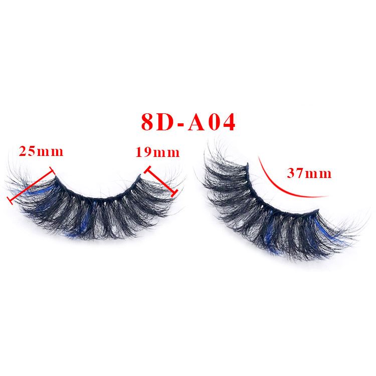 25mm fried hair colorful fluffy exaggerated imitation mink false eyelashes