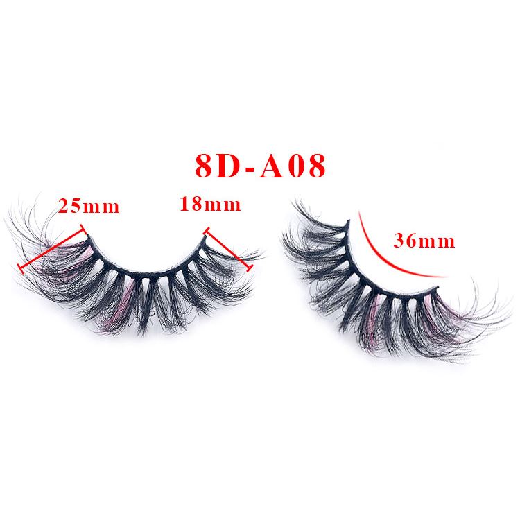 25mm fried hair colorful fluffy exaggerated imitation mink false eyelashes