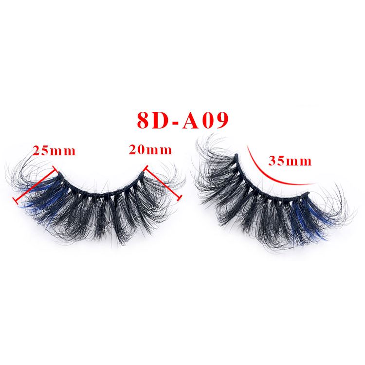 8D Eye End Colorful Fried Hair Thick Exaggerated False Eyelashes