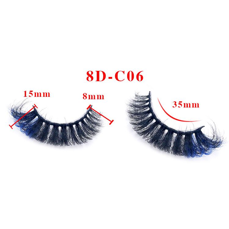 Colorful Imitation Mink Hair 18mm Fried Hair False Eyelashes