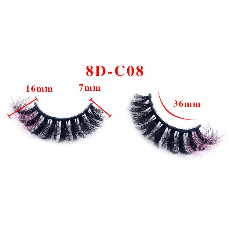 Colorful Imitation Mink Hair 18mm Fried Hair False Eyelashes
