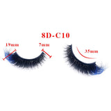 Colorful Imitation Mink Hair 18mm Fried Hair False Eyelashes