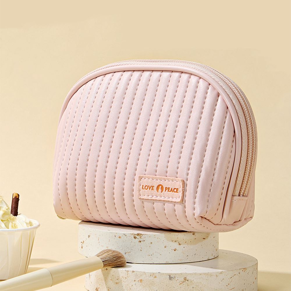 Mini bolsa de cosméticos semicircular para tartas de 6 colores