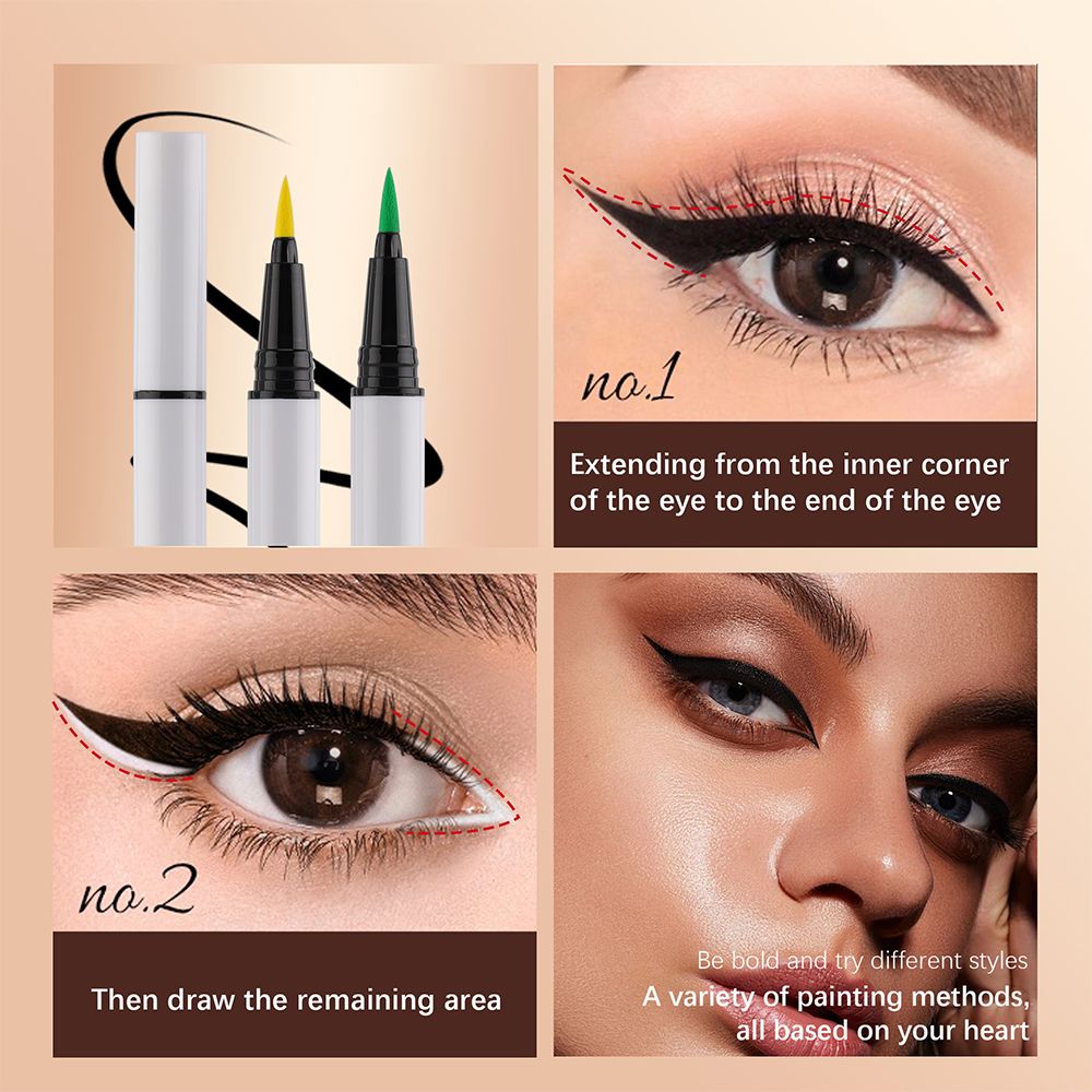 6 Colors Waterproof And Sweat-proof Liquid Eyeliner
