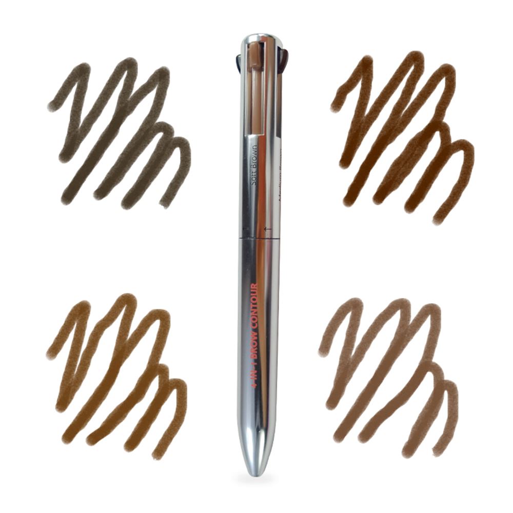 4-IN-1 BROW CONTOUR /Black/Dark brown/Medium brown/Soft brown