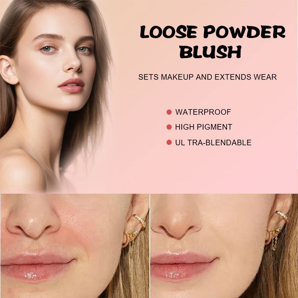 6-color Oil-control Waterproof Blush Powder (With Mirror)