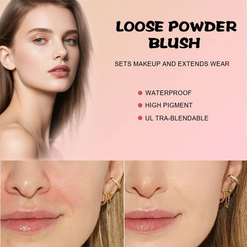 6-color Oil-control Waterproof Blush Powder (With Mirror)