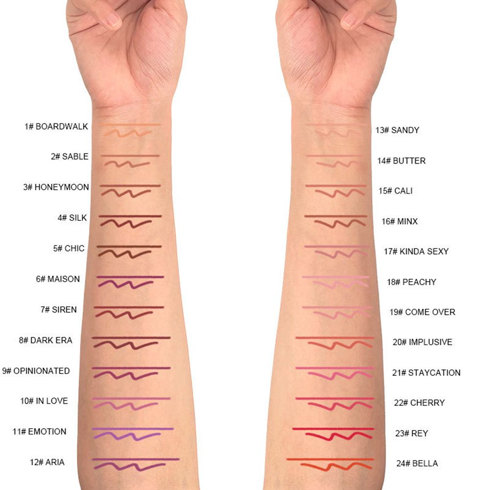 24 Colors Matte Long-lasting Lip Liner