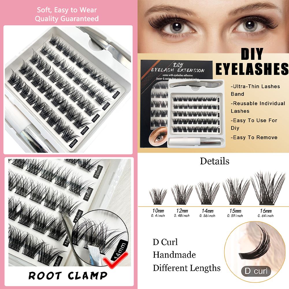 DIY Eyelash Set Curly Ultra Soft Single Cluster Eyelashes