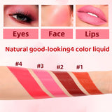 4 Colors Eye/Lip/Cheek 3-in-1 Rouge Liquid Blush