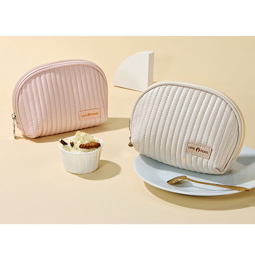 Mini bolsa de cosméticos semicircular para tartas de 6 colores